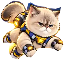 Mocha the jetpack cat